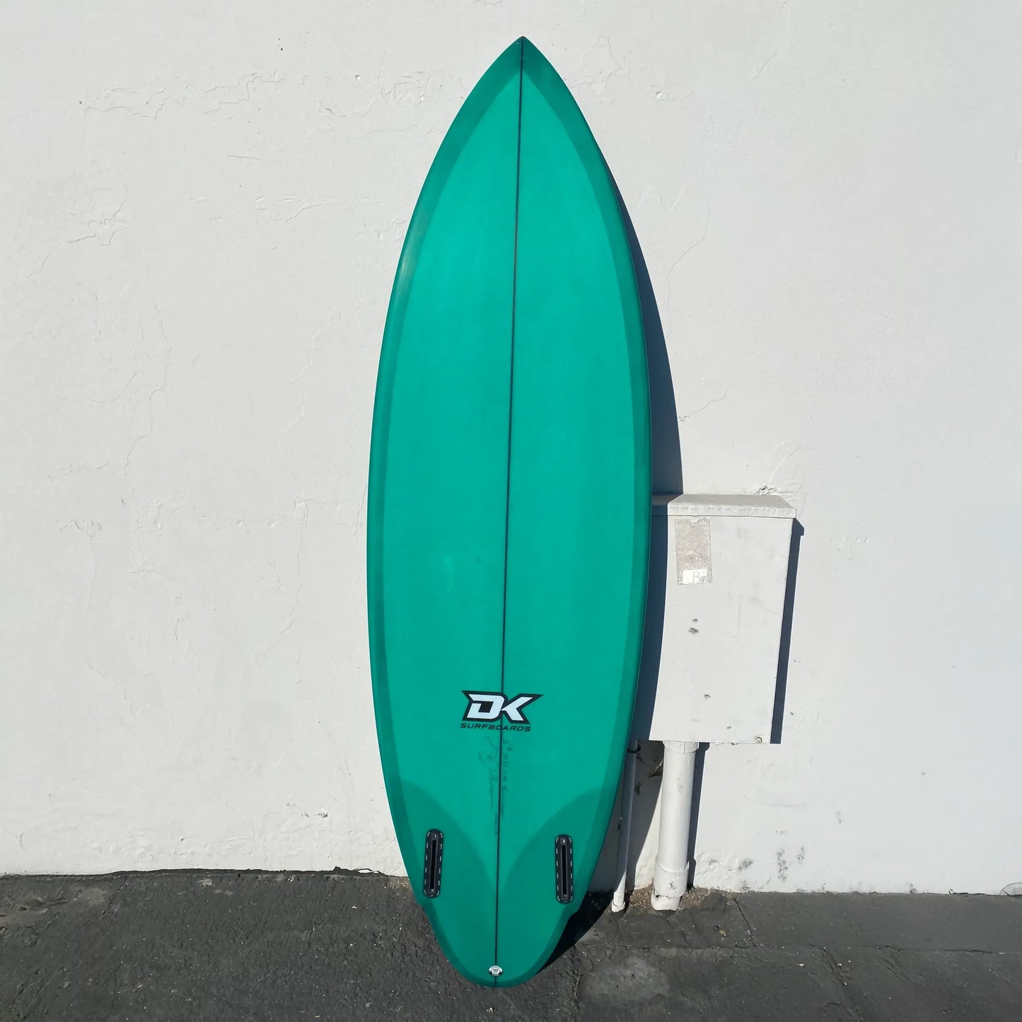 Twin Cousin Green Resin 5’8” x 19.25 x 2.44 Back