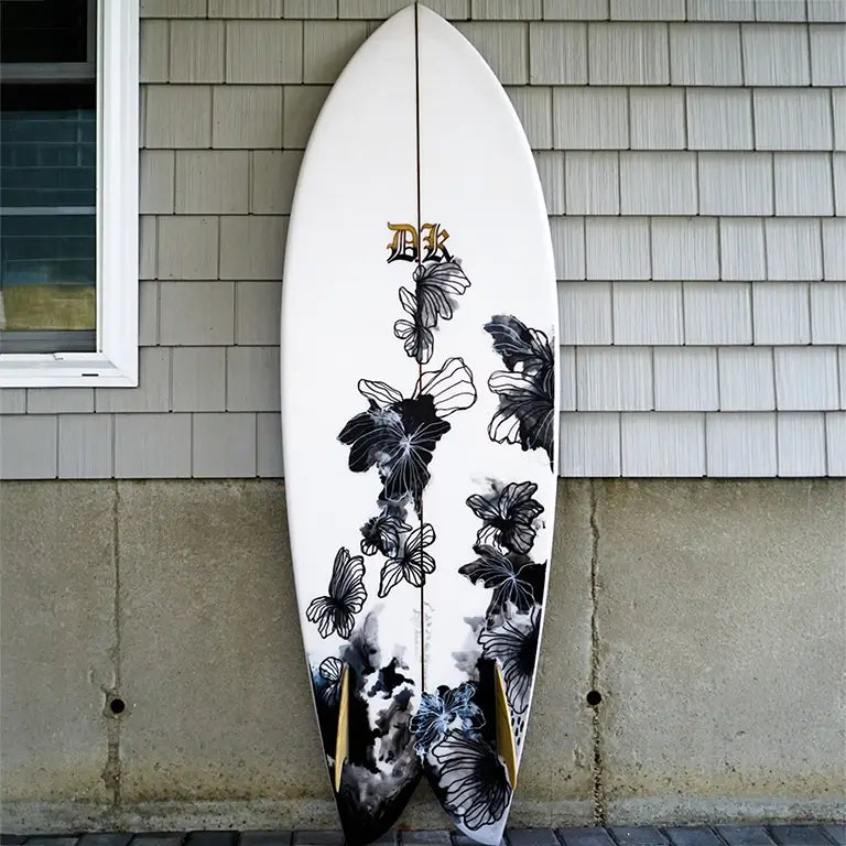 Keel Fish Floral Surfboard