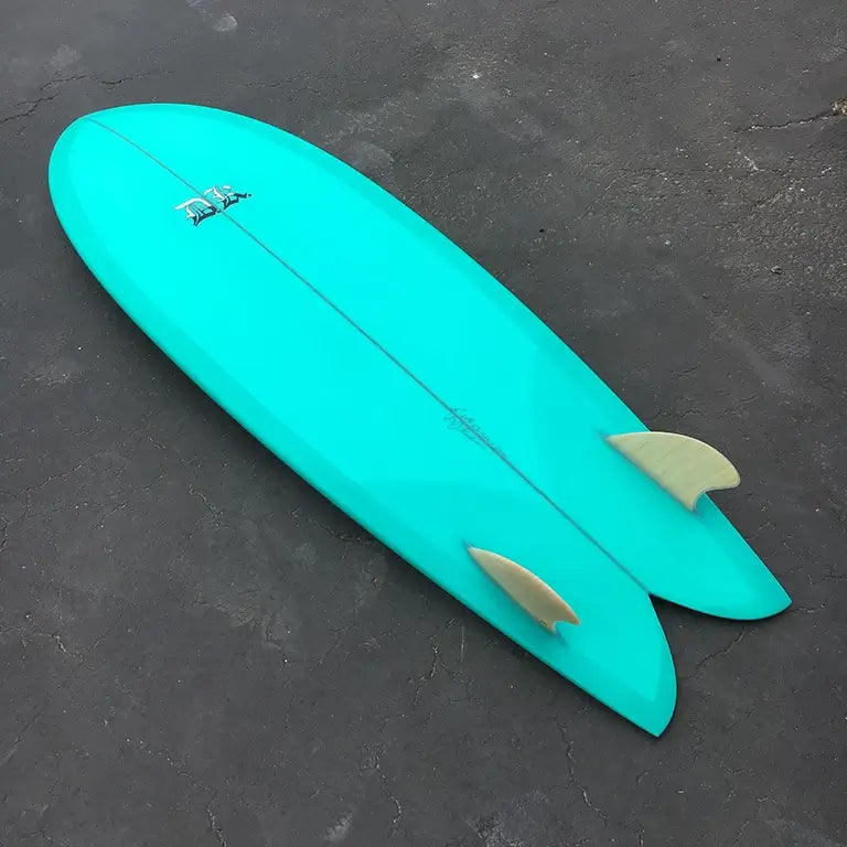 Keel Fish Surfboard Blue Gradient Back