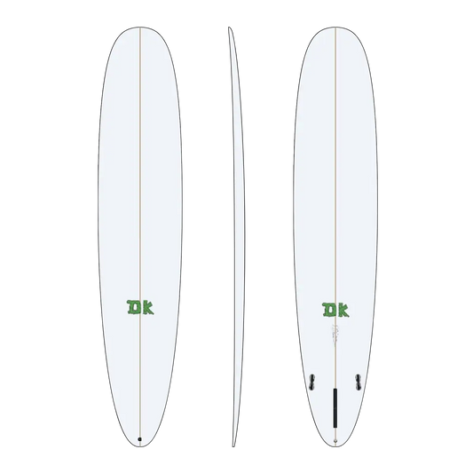 Performance-Log Surfboard Front Back Side