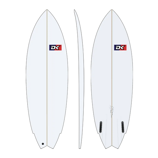 Revenant Twin Fin Surfboard Front Back Side