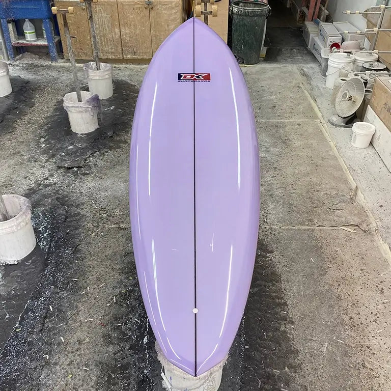 Tear Drop Single Fin Surfboard Purple Shop WIP
