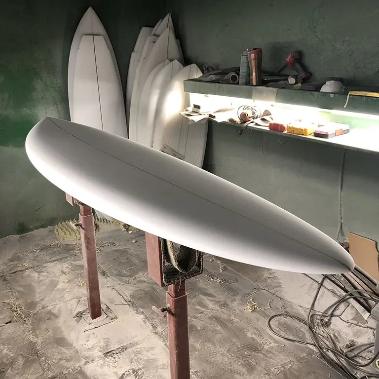 Tear Drop Single Fin Surfboard WIP Shop Shaping 3